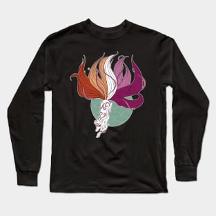 Lesbian Pride Kitsune Long Sleeve T-Shirt